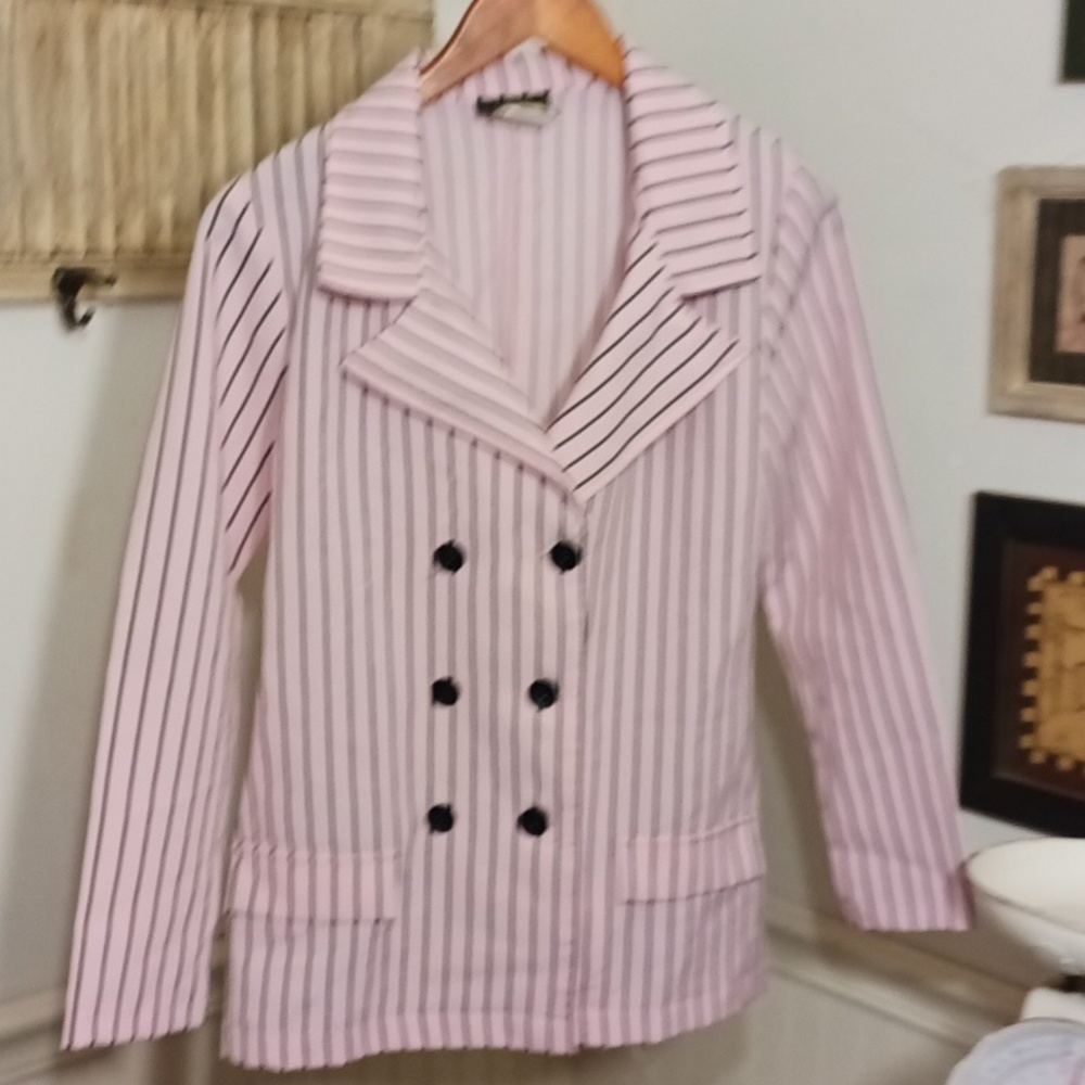 Charades double button  pin striped blazier